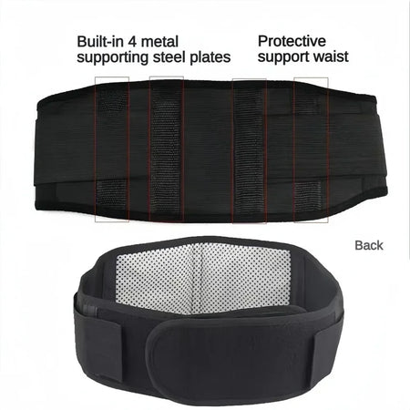 Adjustable Waist Tourmaline Self Heating Magnetic Therapy Back Support Belt &ndash; Enhanced Lumbar Support and Pain Relief