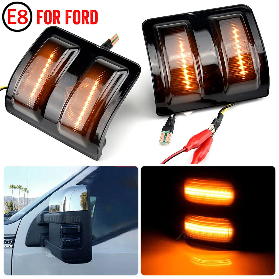 LED sekwencyjne światło kierunkowskazu w lusterku bocznym dla Forda F250 F350 F450 F550