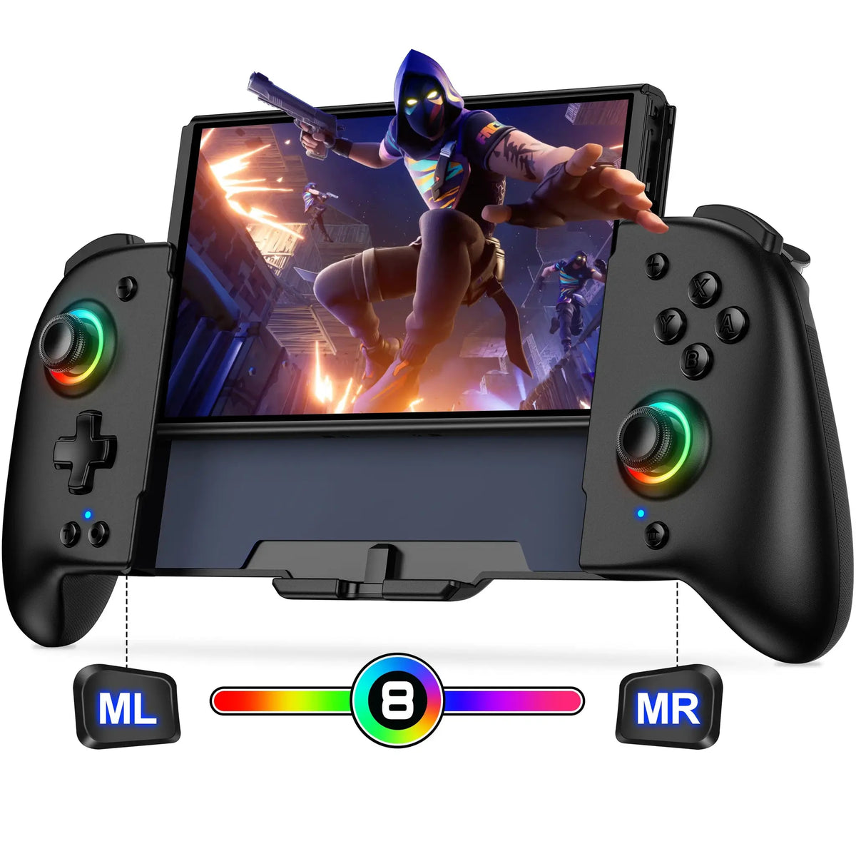 BEBONCOOL JC200 Hall Effect All-in-one Joycon For Nintendo Switch/Switch OLED 6-Axis Gyro Double Motor Vibration Gamepad by InterCyprus Trading Ltd