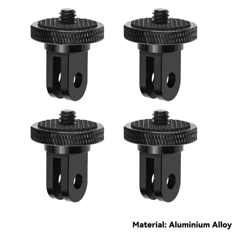 1/4 Inch Screw Tripod Adapter 360 Rotating Mount Holder for GoPro &amp; DJI Cameras 4 PCS Aluminium / CHINA