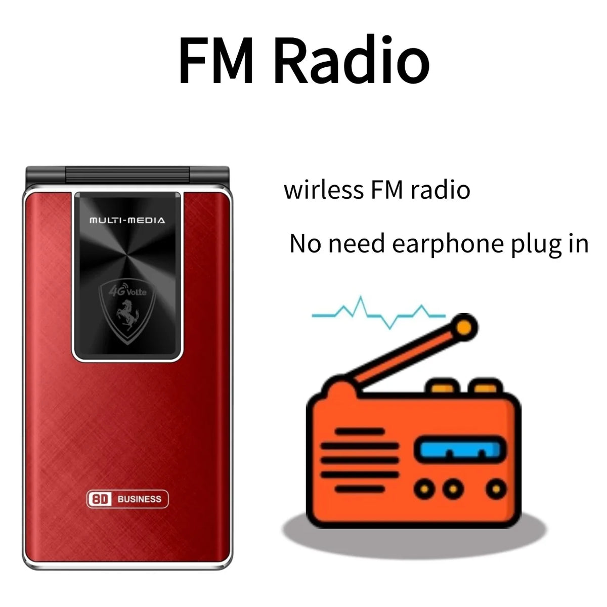 2G GSM Cheap Flip Push-Button Phone For Elderly &ndash; Loud Voice