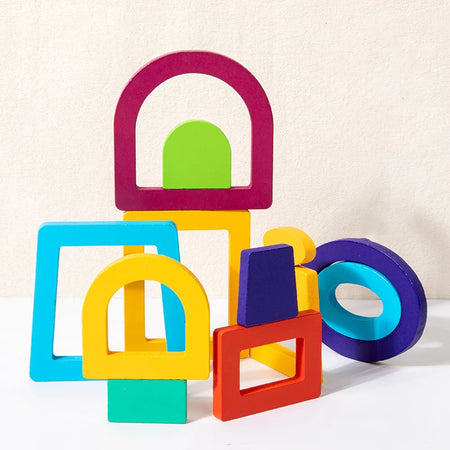 Montessori Wooden Shape Peg Puzzles &ndash; Educational Toy Set