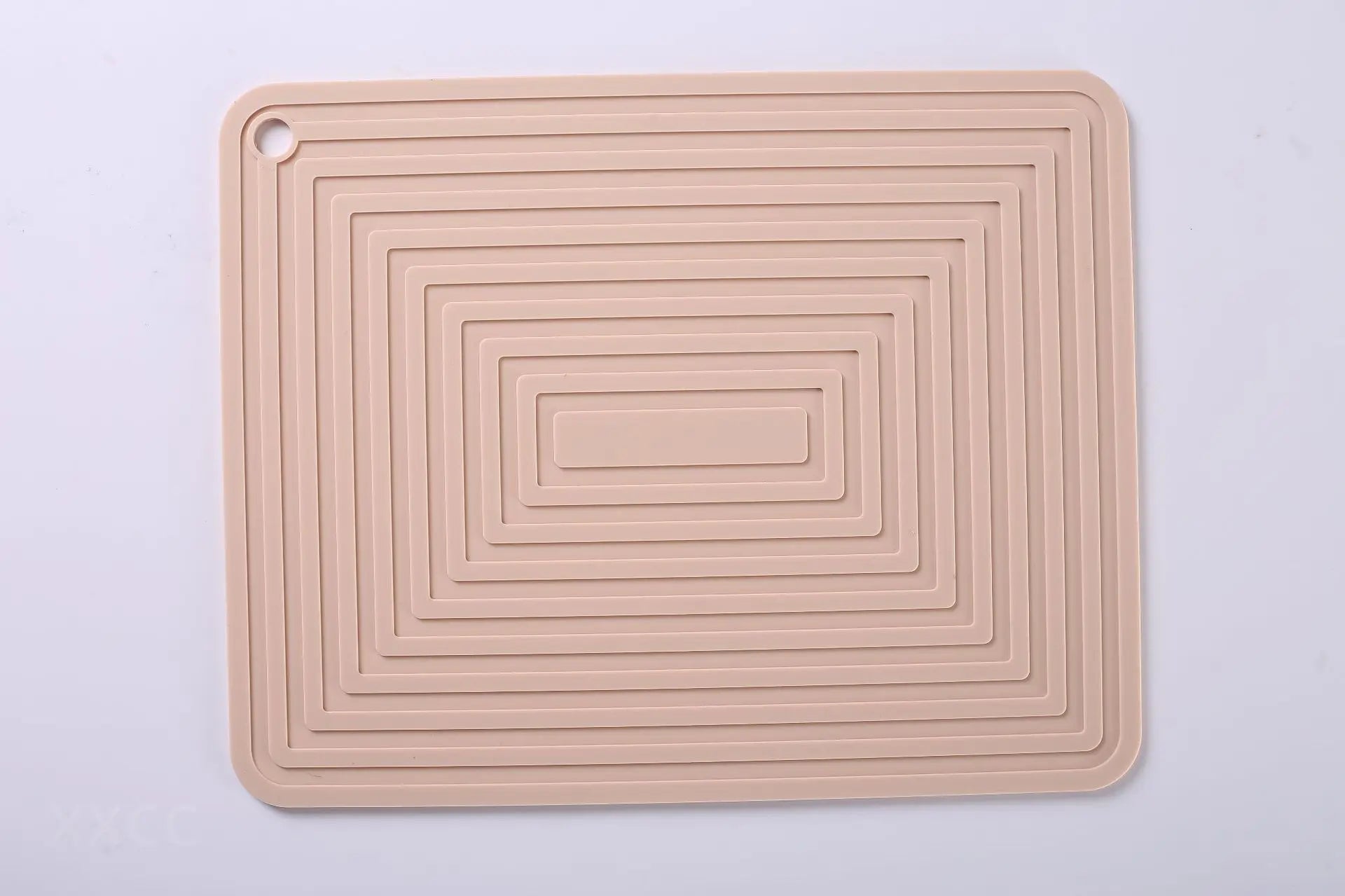 Silicone Pot Mat &ndash; Thickened Heat Insulation and Non-Slip Design apricot / 28x22cm / Rectangular
