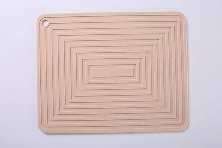 Silicone Pot Mat &ndash; Thickened Heat Insulation and Non-Slip Design apricot / 28x22cm / Rectangular