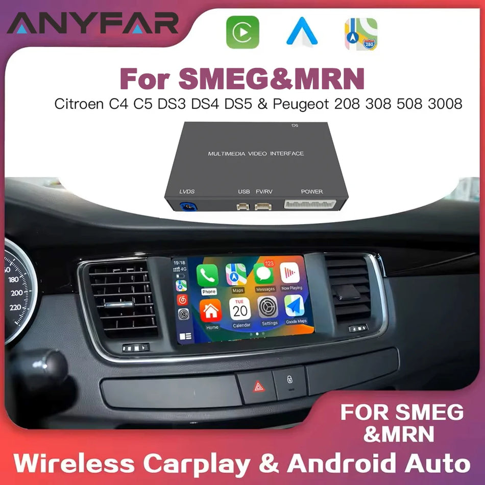 Kit de retrofit Peugeot Citroën CarPlay Android Auto cu aspect OEM