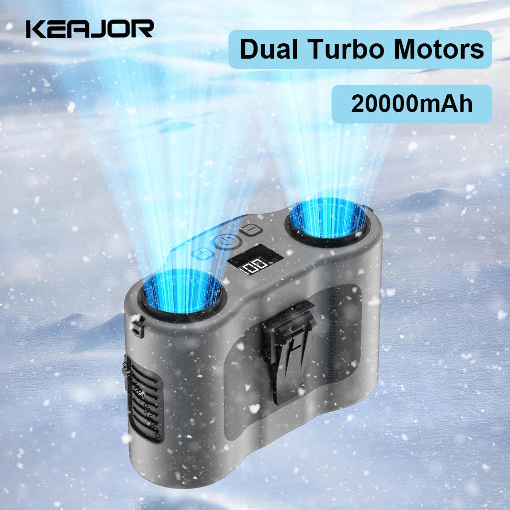 Outdoor Portable Waist Fan 20000mAh &ndash; Built-In Power Bank