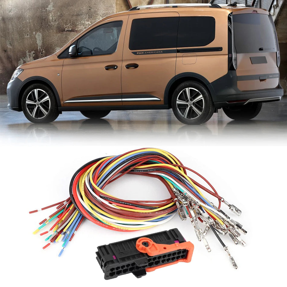 Комплект за ремонт на кабелни снопове за VW и Skoda Seat врати ляво и дясно включва гарнитура, клип и конектор