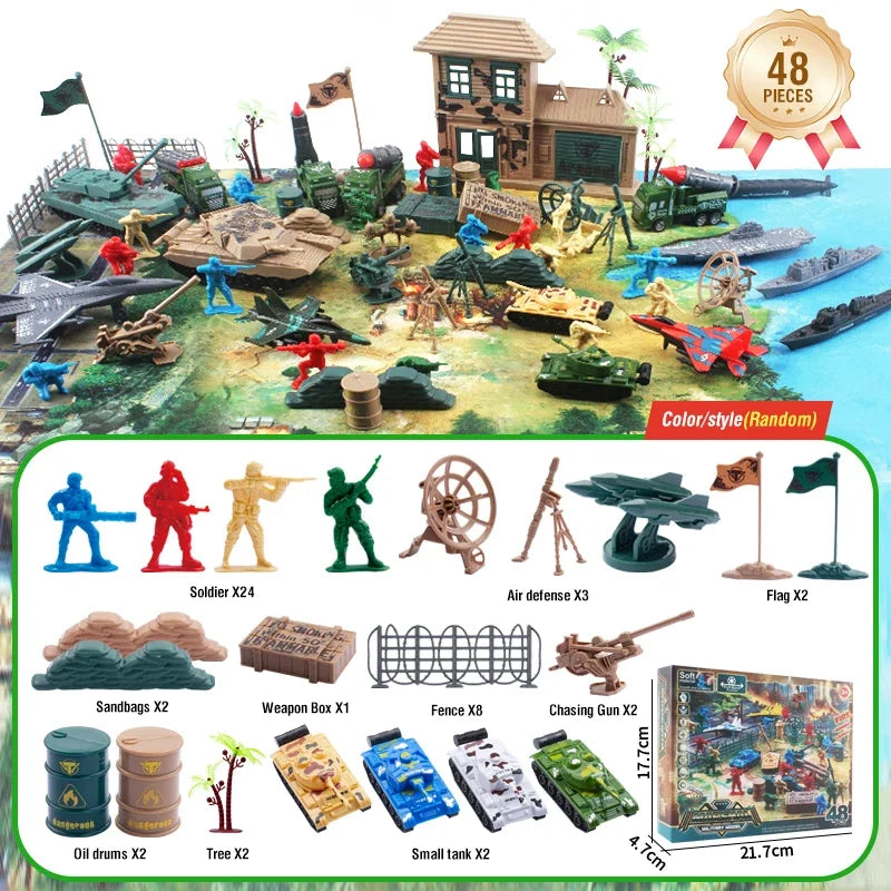 Military Action Figures Scene Map Kit &ndash; Educational Playset ME-48G
