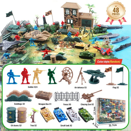 Military Action Figures Scene Map Kit &ndash; Educational Playset ME-48G