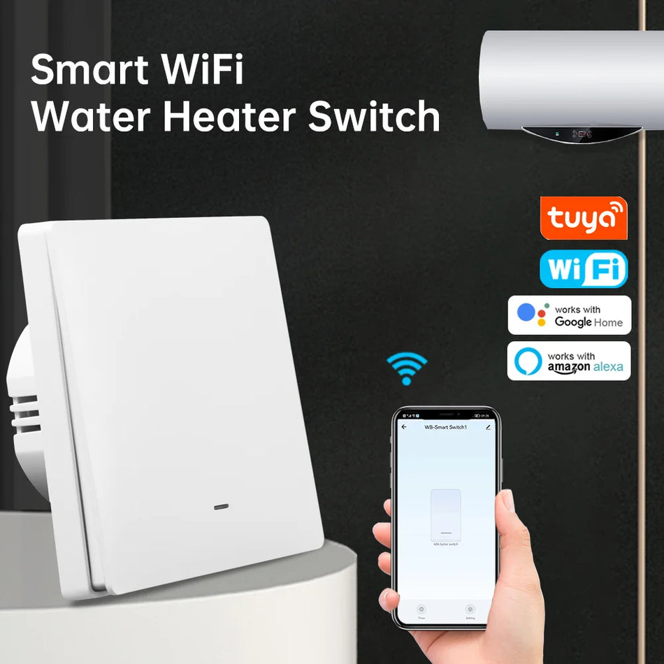Tuya 40A WiFi Smart Boiler Switch with Power Monitor Default Title