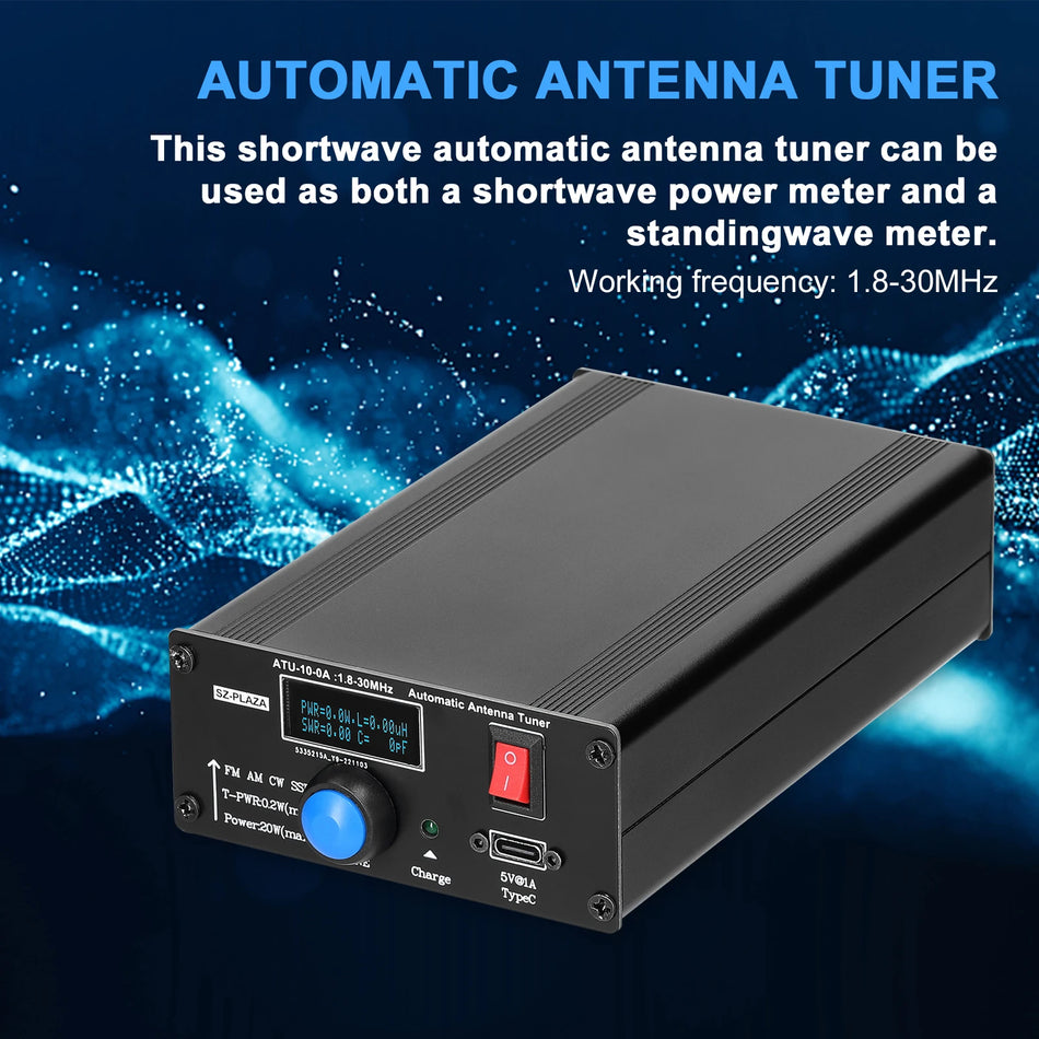 ATU 100 0A Mini Antenna Tuner 1.8 To 55 MHz 1500mAh OLED