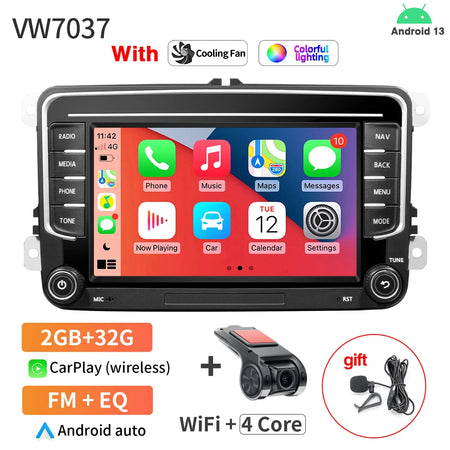 7Inch Car Radio VW Passat Tiguan GOLF - CarPlay GPS 2 32G DVR