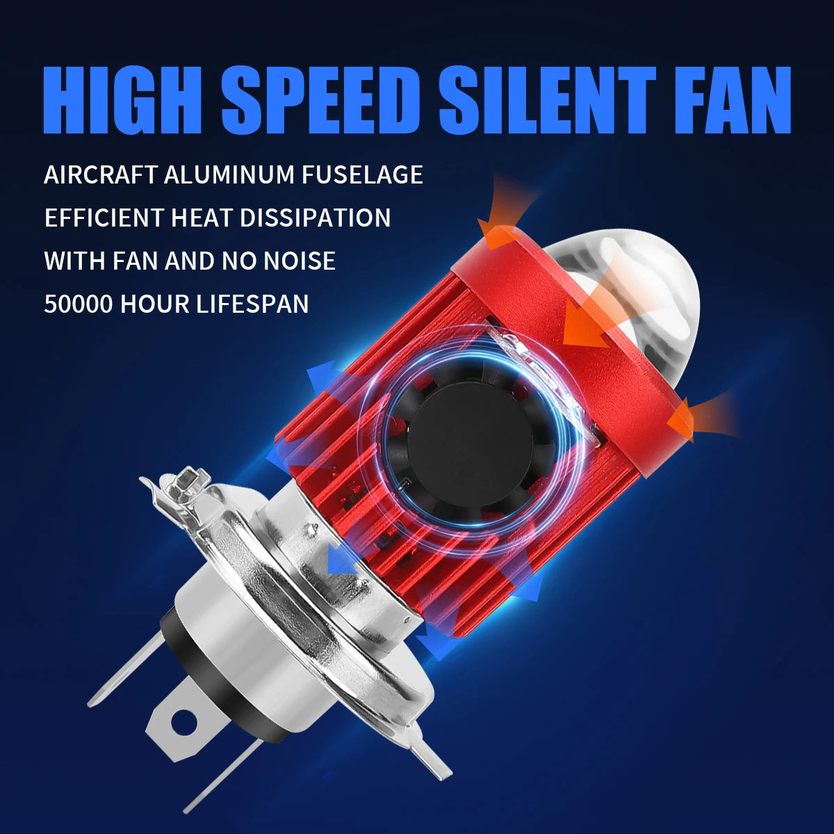 KEVANLY H4 H6 BA20D LED Motorcycle Light Bulb &ndash; Dual Color White Yellow Fisheye Lens