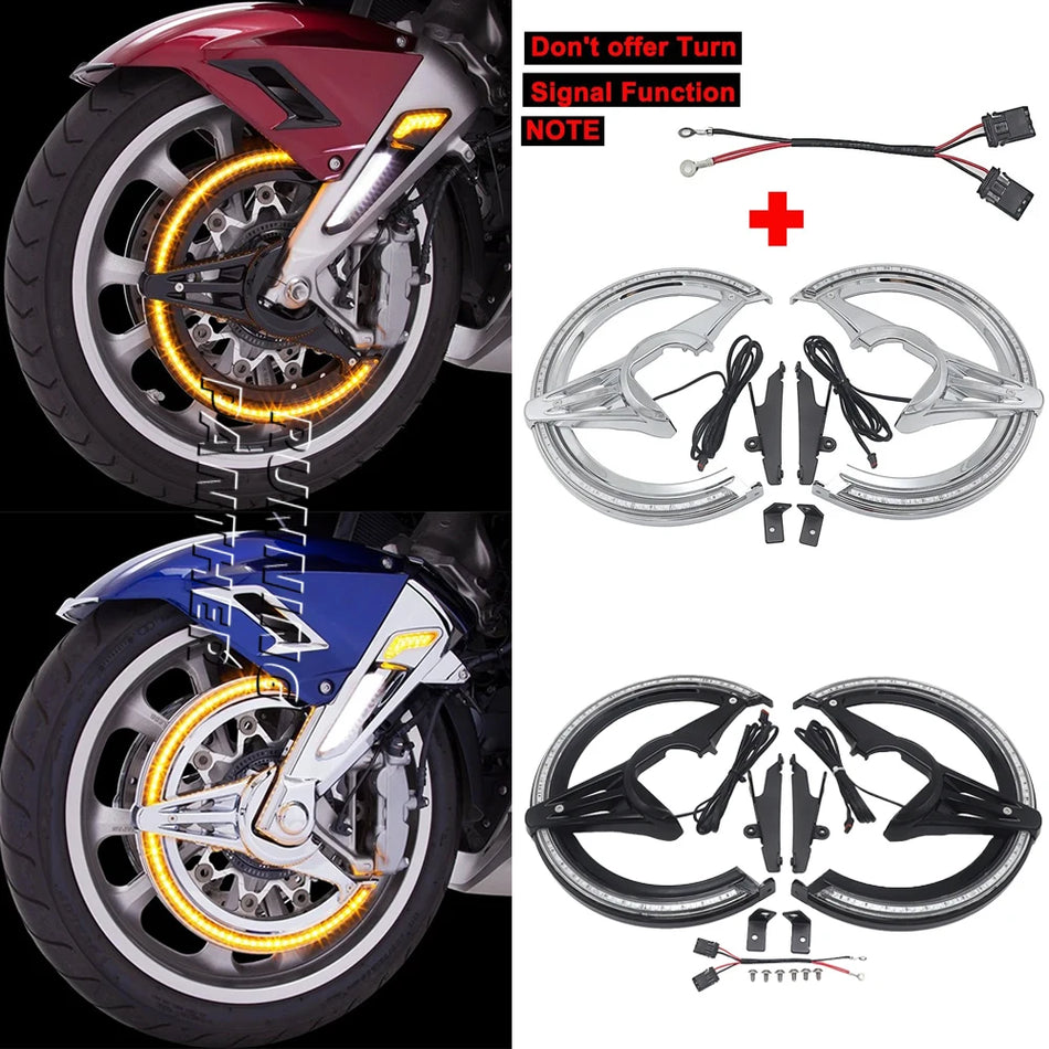 LED dakšas montēti NAV gaismas un rotora vāki Honda Gold Wing GL1800 F6B