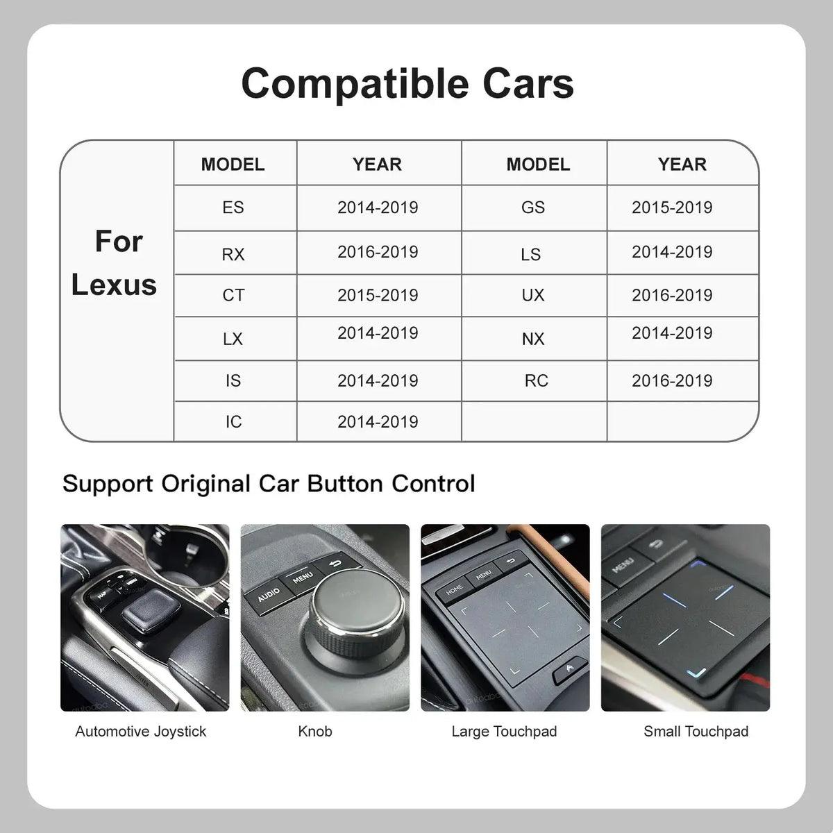 Wireless CarPlay Android Auto For Lexus RC CT LS LX LC UX GX NX RX IS ES GS 2014-2019 Support Mirror Link Navigation Functions by InterCyprus Trading Ltd