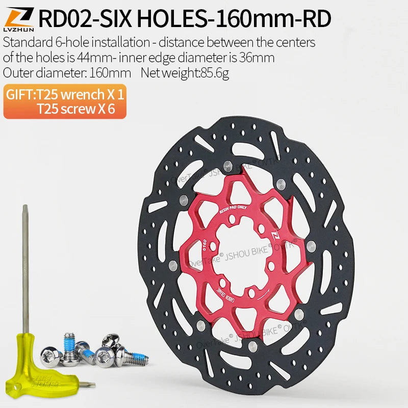 LVZHUN Carbon-Ceramic Brake Discs &ndash; Ultra-light For Shimano RD02-6B-160-RD