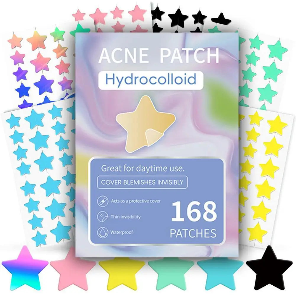 Colorful Star Pimple Patch - Invisible Acne Removal &amp; Skin Care Stickers