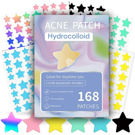 Colorful Star Pimple Patch - Invisible Acne Removal &amp; Skin Care Stickers