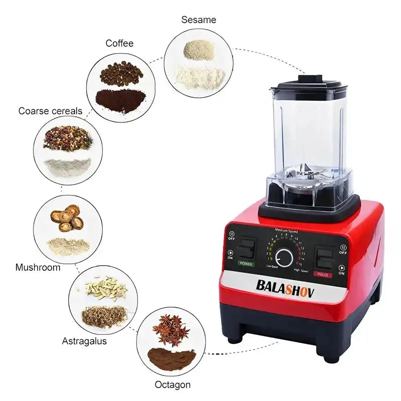 2000W Commercial Blender Juicer Food Processor Ice Crusher