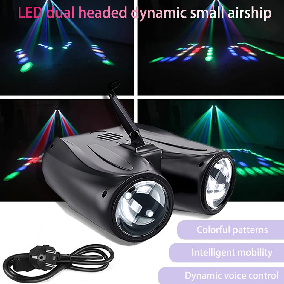 Stage DJ Light Double Headed Airship - 128 RGBW LEDs