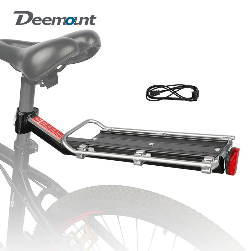Deemount Bicycle Luggage Carrier &ndash; Adjustable Alloy Rack with 9kg Load Capacity