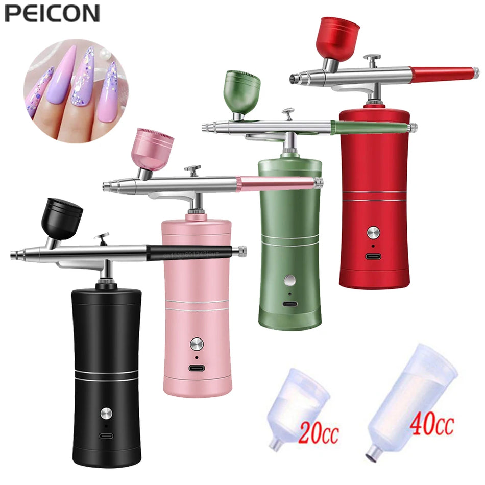 Portable Nail Art Airbrush Compressor Kit for Nails, CE-Certified Craft Tool