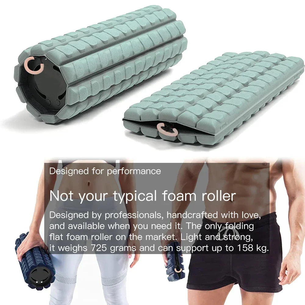 Foam Roller Bravo-Sage &ndash; Collapsible Travel Design for Back Pain Relief
