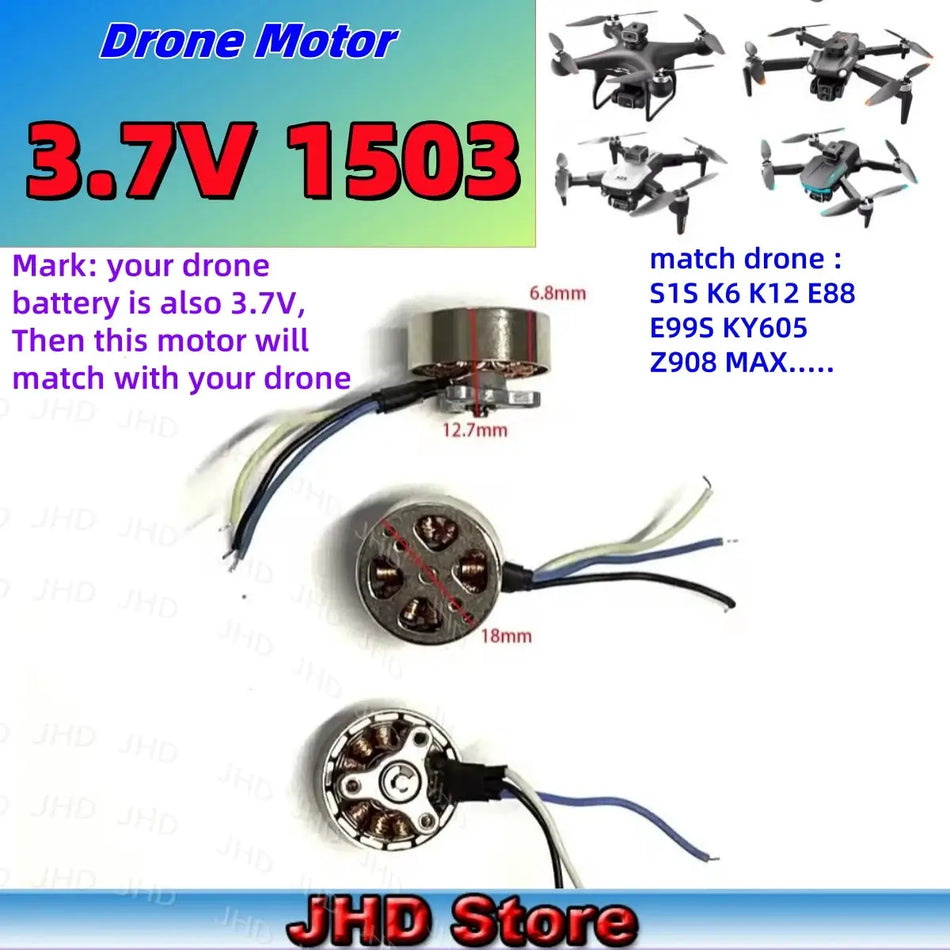 JHD 3.7V Z908 MAX S2S S1S Engines Parts S2S E88 Evo Rc Drone Brushless Motor Accessory Multiple Sizes Motor For Choose by InterCyprus Trading Ltd