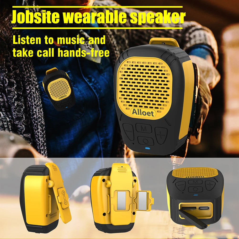 Wearable Waterproof Bluetooth 5.3 Speaker with Magnetic Clip and Mic CN (Origin)