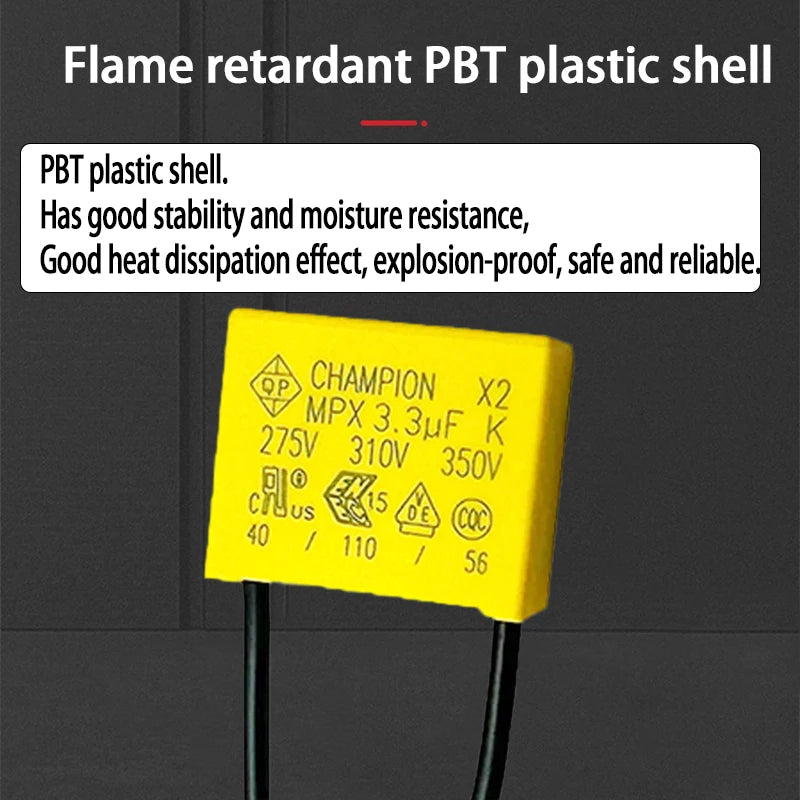 3.3UF 275VAC Anti-Light Flash Safety Capacitor for Smart Touch Switches