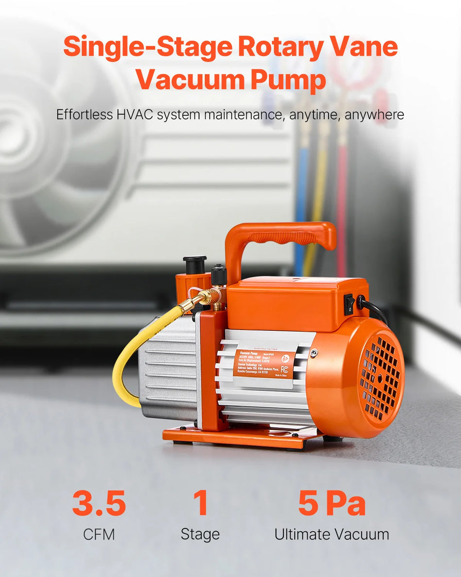 Vacuum Pump And Oil Bottle With R134a R22 R410a
