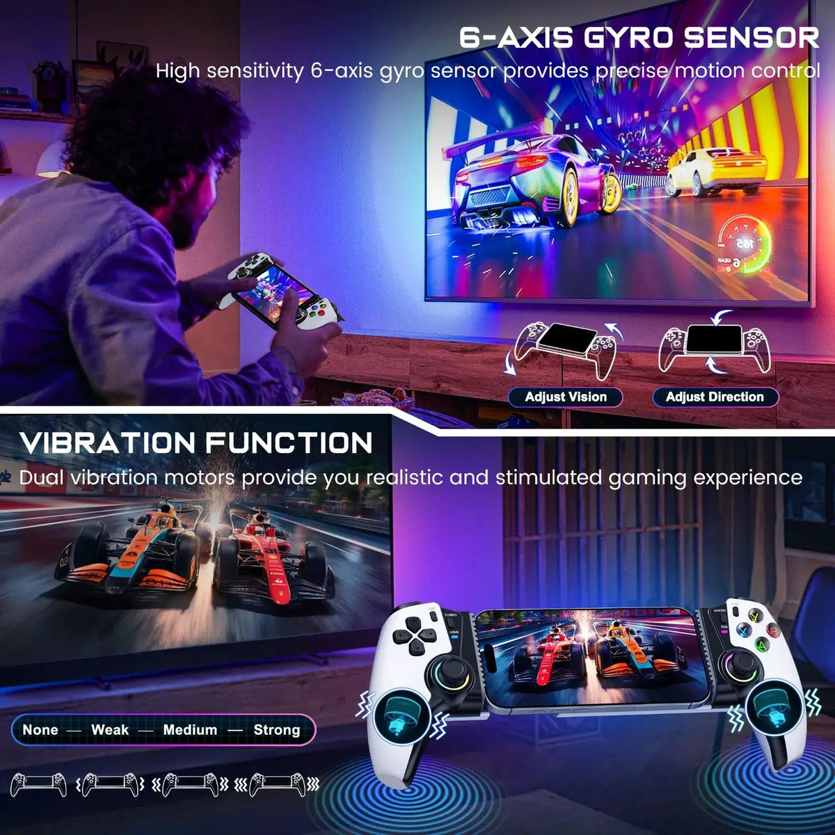 BEBONCOOL MC500/MC5000 Wireless Handheld Hall Effect Gamepad Controller For Switch 1/Switch 2/Switch OLED by InterCyprus Trading Ltd