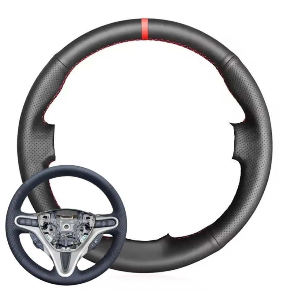Stuurwielhoes voor Honda Fit Jazz City Insight Faux Leer 38 cm Diameter