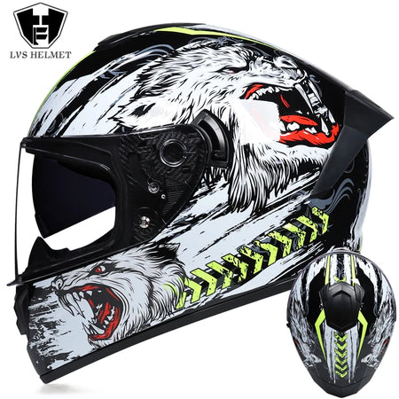 Racing Full Face Safety Motorcycle Helmet &ndash; Lightweight