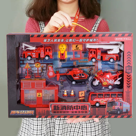 Cars Fire Trucks Model Set Engineering Toy Kit &ndash; Imaginative