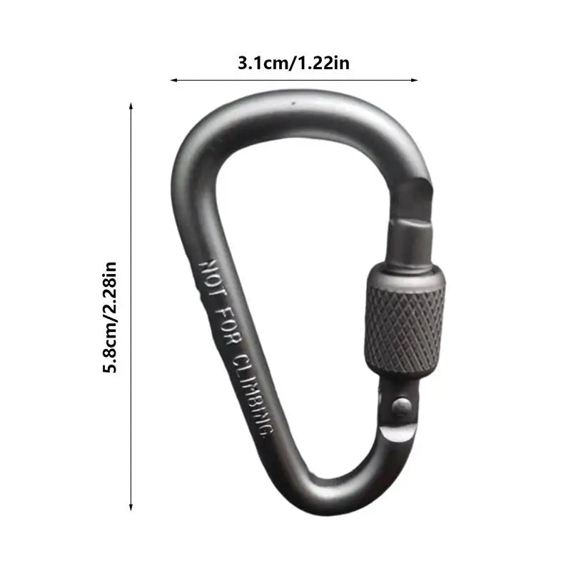 Outdoor Climbing Carabiner D Shaped Paracord Tensioner Key Chain Clip Aluminum Alloy Guylines Tensioner Camp Mountaineering Hook