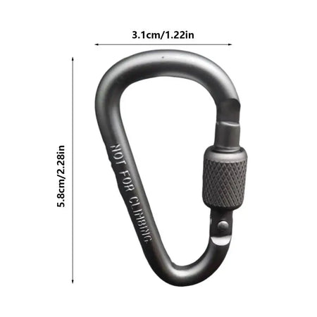 Outdoor Climbing Carabiner D Shaped Paracord Tensioner Key Chain Clip Aluminum Alloy Guylines Tensioner Camp Mountaineering Hook