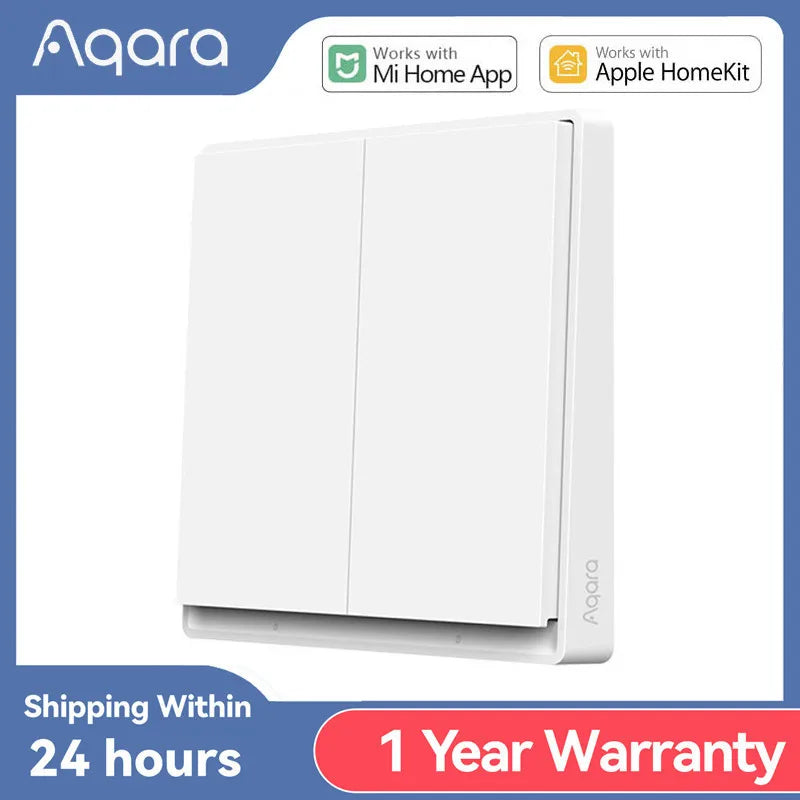 Interruptor de Pared Inteligente Inalámbrico Aqara D1 con Zigbee y HomeKit