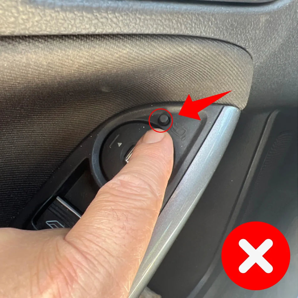 Panel de ajuste del pomo del espejo retrovisor para Ford Focus MK3, decoración interior de ABS, mejora de moldura