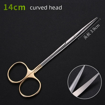 Dental Ophthalmic Blunt Scissors - Versatile Nasal Tool BLACK &amp; RED