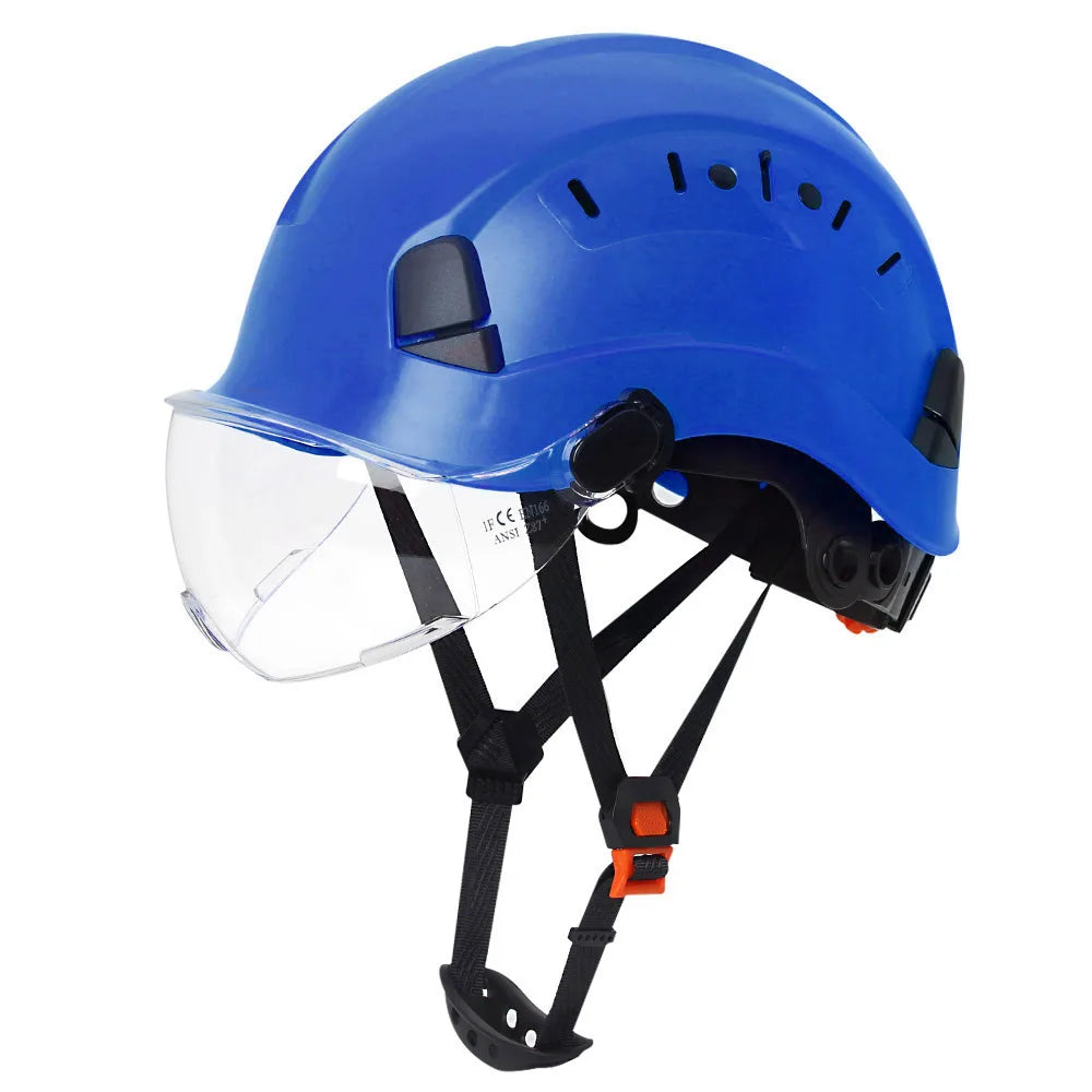 Aolamegs SF06 Safety Helmet With Goggles &ndash; Comfortable Blue B
