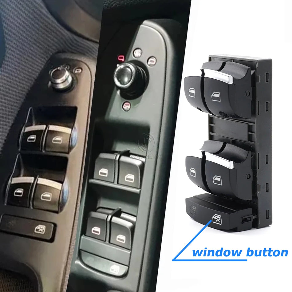 Master Power Window Switch Chrome For Audi A3 S3 A6 S6 Q7
