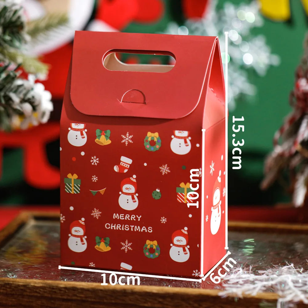 10pcs Colourful Christmas Gift Bags for Biscuits &amp; Treats red / 10pcs