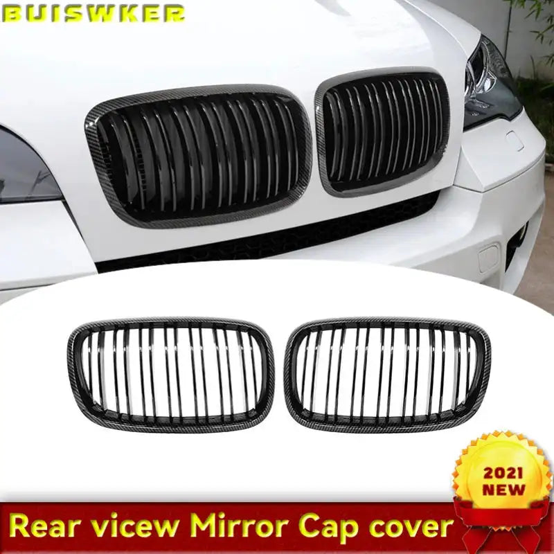 Glossy Front Kidney Grille 2 Line Double Slat For BMW X5 X6