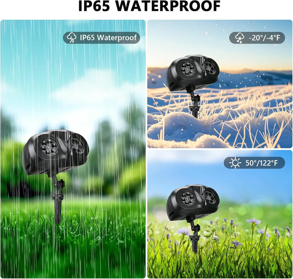 Snowflakes Projection Lamp for Outdoor Christmas, IP65 Waterproof LED with Remote and Timer