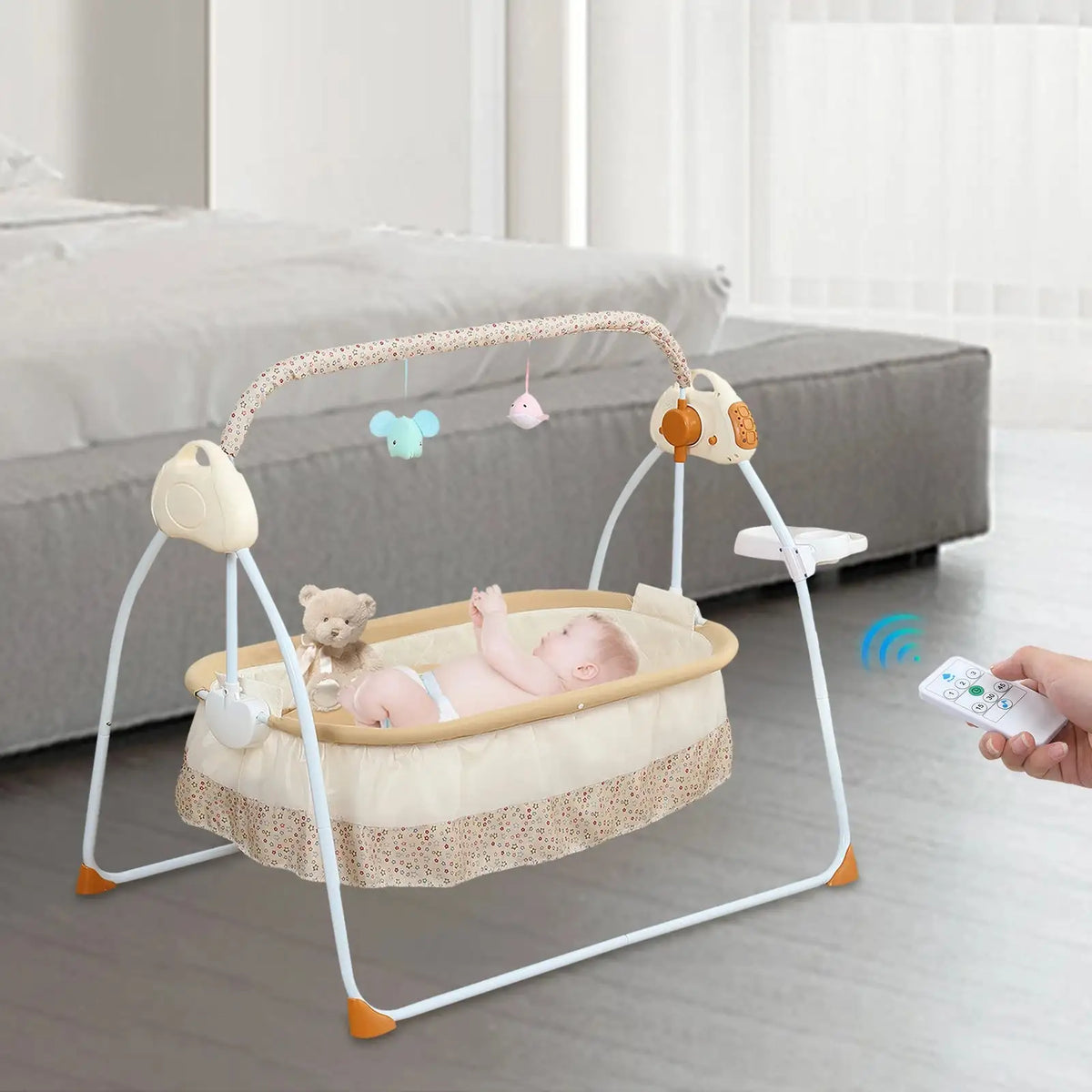 Electric Cradle Foldable Baby Cradle - Music And Swing