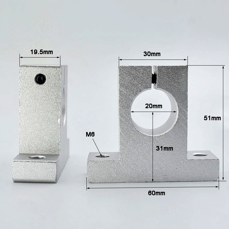 2Pcs Linear Bearing Rail Support SK8 SK25 Bracket &ndash; Easy 20mm / CHINA / 2Pcs