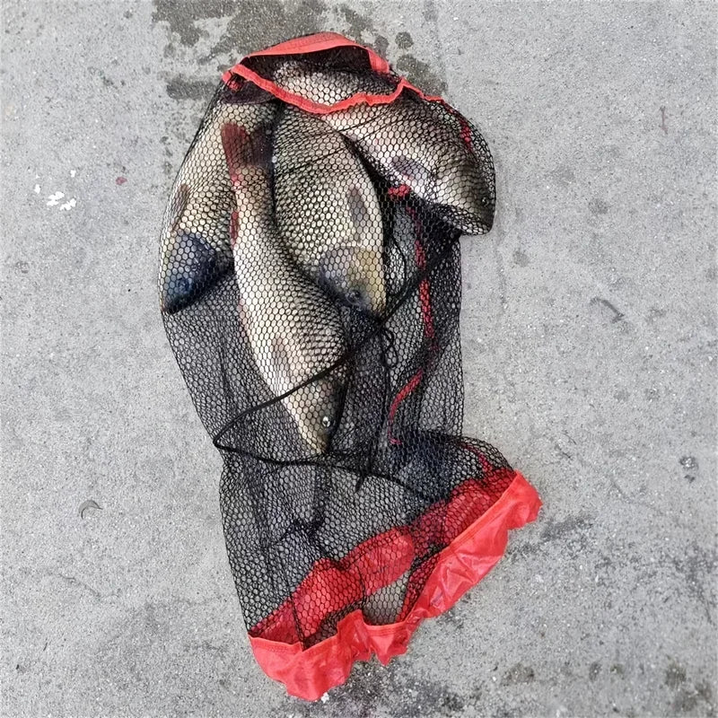 Fishing Mesh Bag - Versatile Live Fish Nets with Storage &amp; Stabilizing Studs