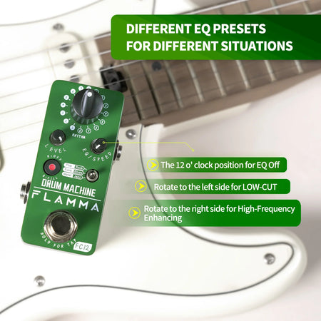 FLAMMA FC12 Guitar Drum Machine Effects Pedal &ndash; 48 Grooves