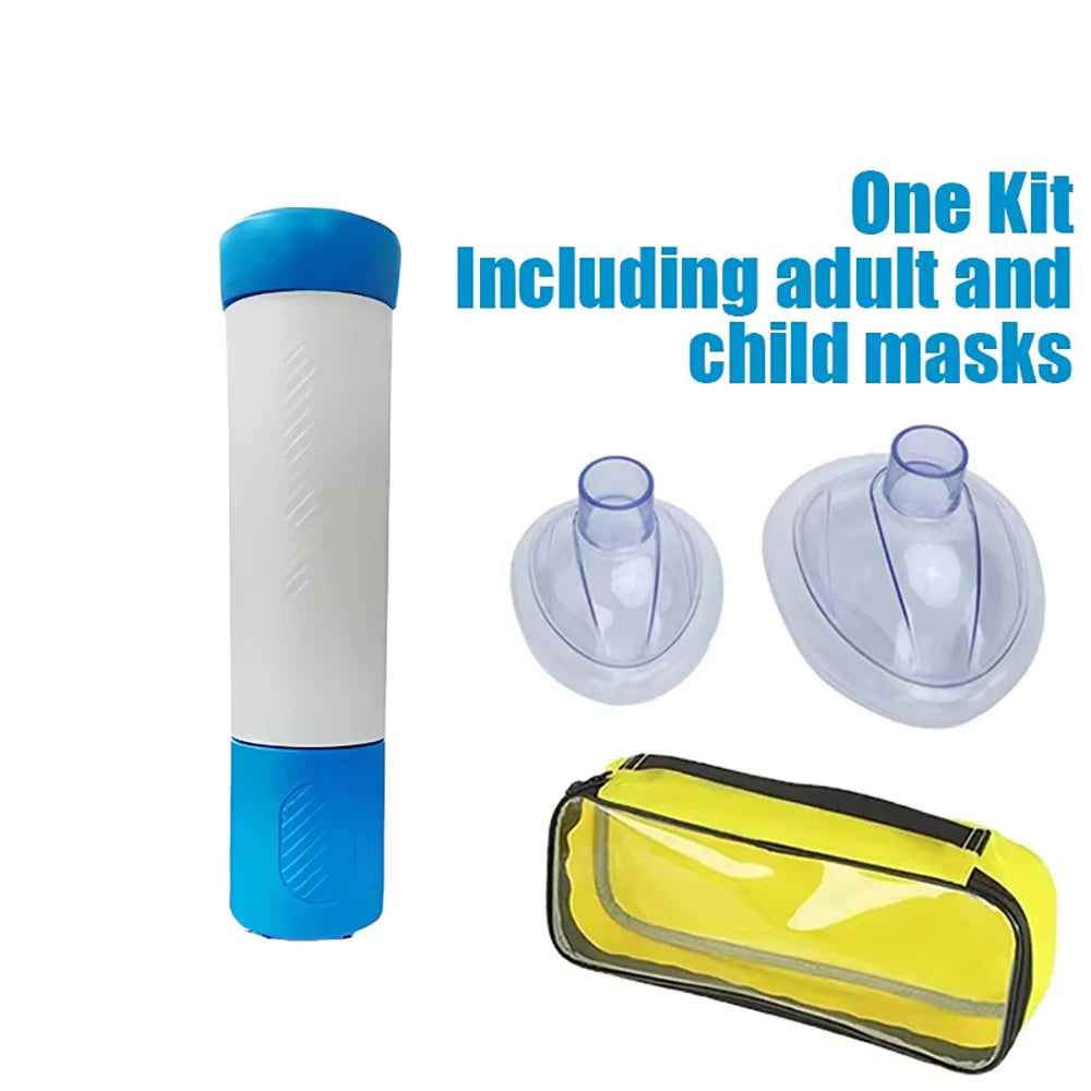 Anti Choking Life Saving Mask &ndash; Emergency Suction For CPR White with Bag